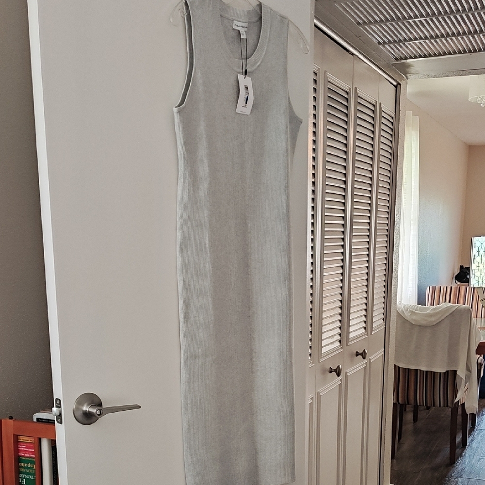 Calvin Klein Jeans Silver Midi Dress